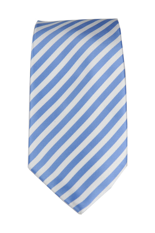 Light Blue/White Microfiber Tie