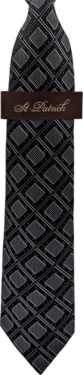 Black/Silver Microfiber Woven Tie with Hanky