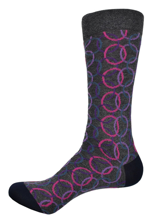 Linked Multi Color Circles Socks