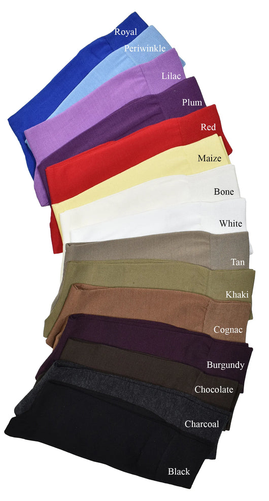 Solid Mercerized Cotton Socks