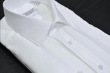 Long Sleeve Dress Shirt - White Fine Piquet