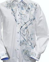 Long Sleeve Abstract Geometric Hand Painted