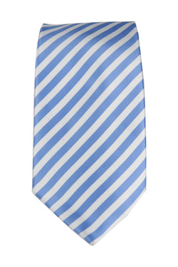 Light Blue/White Microfiber Tie