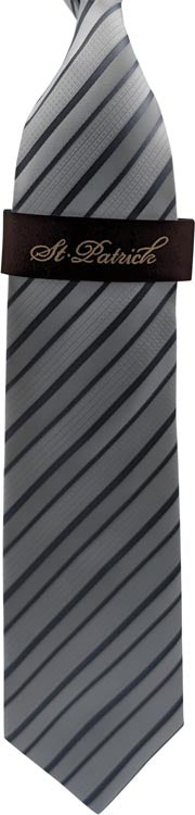 White/Silver Microfiber Woven Tie with Hanky