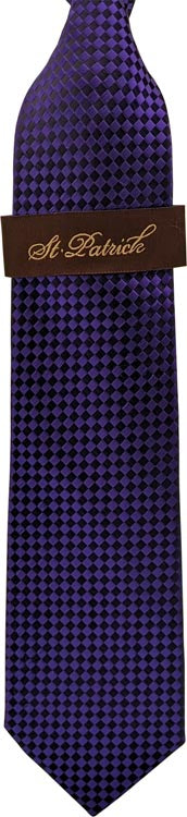 Purple Microfiber Woven Tie with Hanky