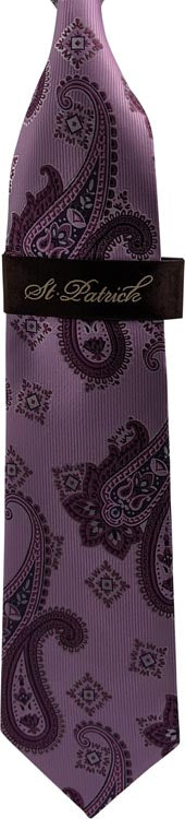 Pink Microfiber Woven Tie with Hanky