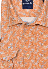 Long Sleeve Way Stretch Mango Paisley