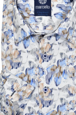 Way Stretch Ocean Print Long Sleeve Shirt