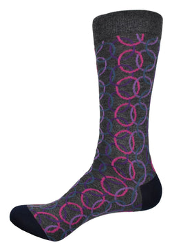 Linked Multi Color Circles Socks