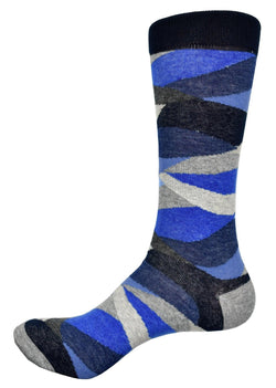 Indigo Crescent Socks
