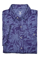 Short Sleeve Polynosic Floral Jacquard