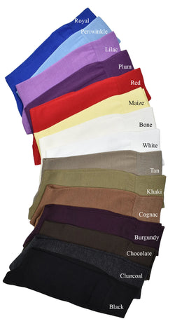 Solid Mercerized Cotton Socks